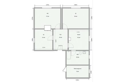 Whg, 2.OG, 4 Zi, 69 m², 510 €, 09618 Mittelsaida - Brand-Erbisdorf