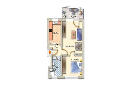 Wohnung zum Mieten in Freiberg 393,00 € 52.42 m²