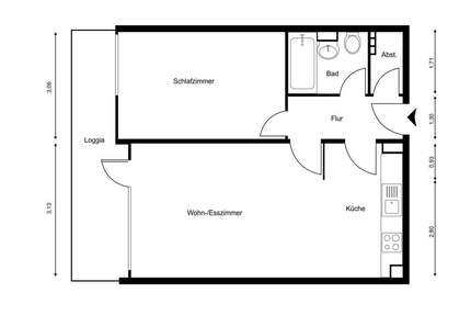 Wohnung zum Kaufen in Waldkirch 159.000,00 € 58 m²