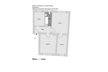 Wohnung zum Mieten in Erlangen 614,43 € 60.12 m²