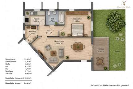 Wohnung zum Kaufen in Unterschleißheim 499.000,00 € 64.46 m²