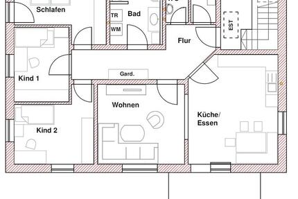 Helle 5-Zimmer-Wohnung mit Balkon zur Miete in Schmidgaden