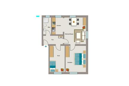 Junges Wohnen bei VIVAWEST. - 455,00&nbsp;EUR Kaltmiete, ca.&nbsp; 51,68&nbsp;m&sup2; in Lünen (PLZ: 44534) Alstedde