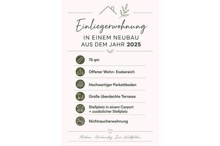 NEUBAU Einliegerwohnung in 72818 Mägerkingen zu vermieten - Trochtelfingen