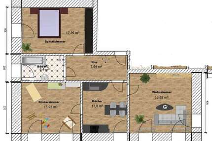 Wohnung zum Mieten in Sehmatal-Neudorf 500,00 € 80 m²