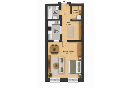 Wohnung zum Mieten in Aachen 520,00 € 40.51 m²