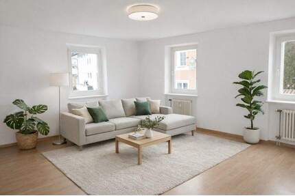 Buchbach: geräumige zentral gelegene 3-Zimmer-Wohnung, 1. OG, ohne Balkon, ohne EBK, ohne Stellplatz