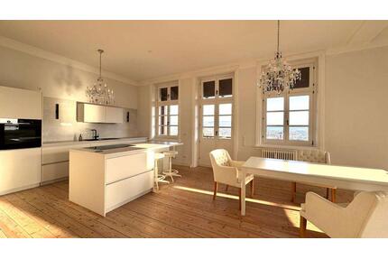Traumhafte 4-Zimmer-Wohnung mit herrlichem Fernblick ins Kinzigtal - in sanierte Altbau-Villa - - Gelnhausen