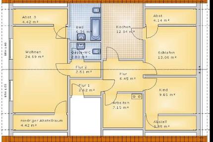 Moderne 3,5 ZKB auf ca. 80m² Dachgeschoßwohnung in Weitefeld