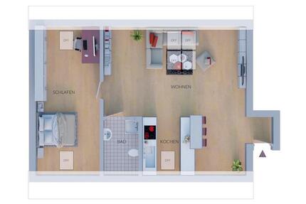 Helle 2-Zimmer-Dachgeschosswohnung mit Einbauküche - Forchheim