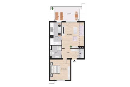 Moderne 2 Zimmer Wohnung mit Balkon und Garage im Brusenkamp II - Lünen Alstedde