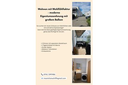Moderne Eigentumswohnung mit großem Balkon | Ohne Makler - Bitterfeld-Wolfen