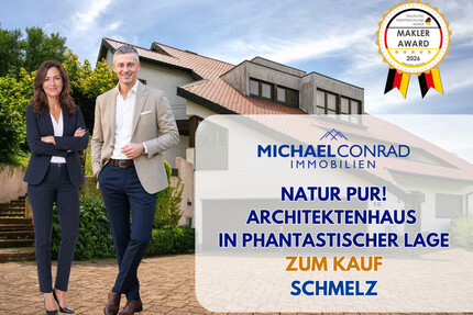 Natur pur! Außergewöhnliches Architektenhaus in traumhafter Lage und mit Einliegerwohnung - Schmelz