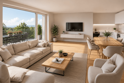 10% Rabatt bis August! Neubauprojekt „Panoramablick“ 3,5 Zi. Wohnung mit Balkon Aufzug & TG - Göggingen