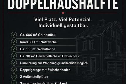 Doppelhaushälfte in Ermengerst 600qm Grundstück und 220qm Nutzfl - Wiggensbach