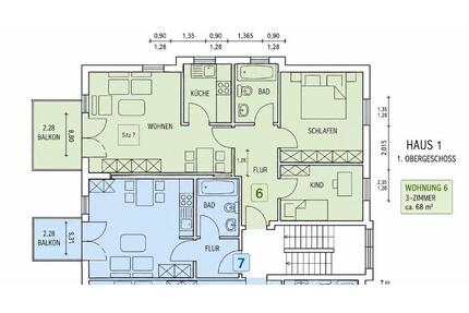 4Zi Eigentumswohnung (best. 1 Zi + 3 Zi) - Kleinostheim