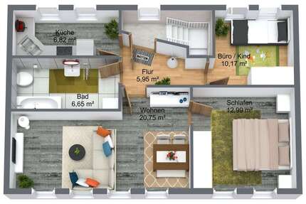 Wohnung zum Mieten in Reichenbach 295,00 € 59.55 m²