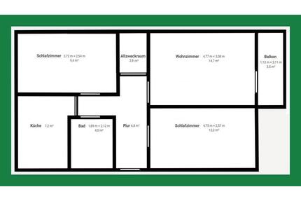 3-R-Wohnung, gut vermietet, Balkon, Fernwärme, gepflegte Anlage - Leipzig Nordost