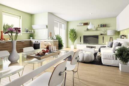 bezugsfertige Wohnung im Friedrichspark: Parkblick, große Südwesterrasse, Tageslichtbad, WC mit Dusche, Privatgarten! - Villingen-Schwenningen