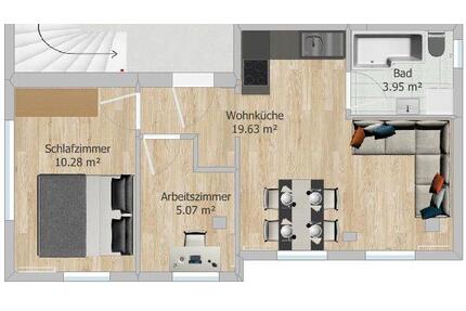 Saniertes 2-Raum-Apartment in Bahnhofsnähe - Boizenburg/Elbe
