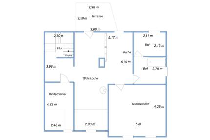 3 Raum Wohnung mit Terrasse u. Kamin M10 - Friedland