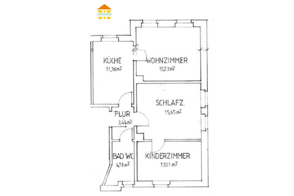 Wohnung zum Mieten in Borna 350,00 € 62.51 m²