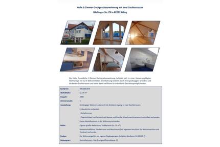 Helle 2-Zimmer-Dachgeschosswohnung - Alling