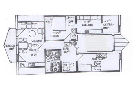 3-Zimmer Etagen DG Wohnung in Niederstetten