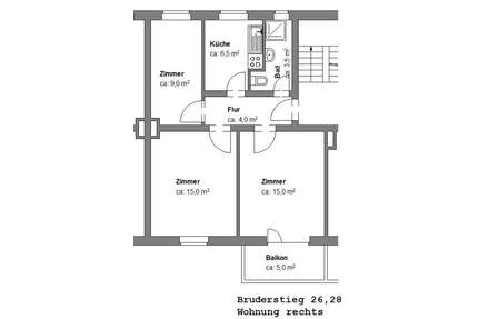 Wohnung zum Mieten in Braunschweig 413,00 € 56.9 m²