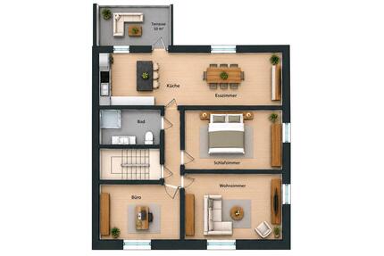 Hochwertige 85 m² Wohnung mit Dachterasse - Husum