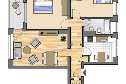Wohnung zum Mieten in Herten 549,00 € 69 m²