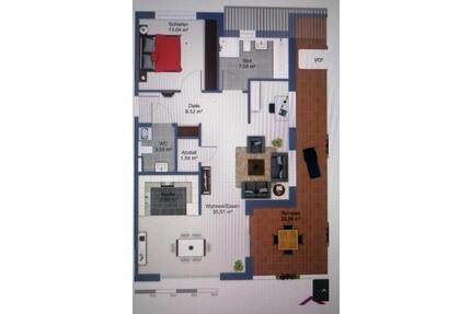 Penthouse 2,5 Zimmer Wohnung in Rheinfelden - Rheinfelden (Baden)