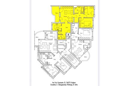 Helle 3-Zimmer-Wohnung (78,9 m²) mit Balkon, 2 Bädern & Tiefgarag - Koblenz Karthause