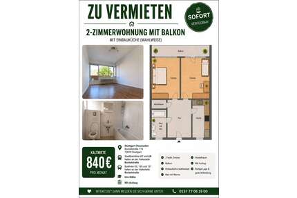 Wohnung zum Mieten in Stuttgart Heumaden 840,00 € 56 m²
