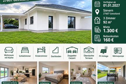 Modernes Wohnen in Sievern - 1.300,00&nbsp;EUR Kaltmiete, ca.&nbsp; 92,00&nbsp;m&sup2; in Geestland (PLZ: 27607)