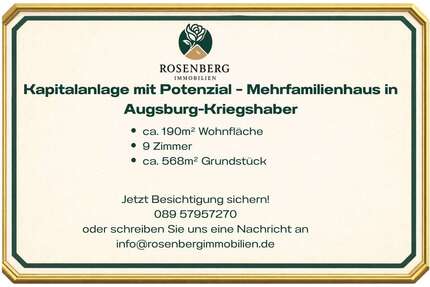 Haus zum Kaufen in Augsburg 1.199.000,00 € 190 m²