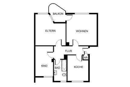 Wohnung zum Mieten in Gelsenkirchen 439,00 € 64.06 m²