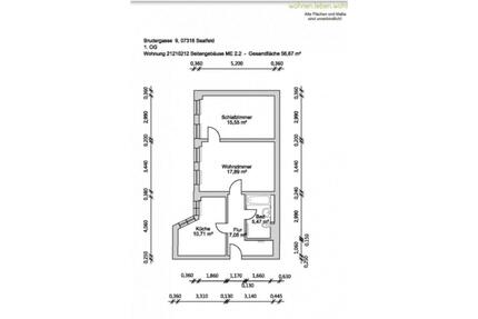 Nachmieter - 521,00&nbsp;EUR Kaltmiete, ca.&nbsp; 56,00&nbsp;m&sup2; in Saalfeld (Saale) (PLZ: 07318)