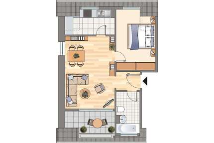 Wohnung zum Mieten in Dortmund 252,37 € 45.73 m²