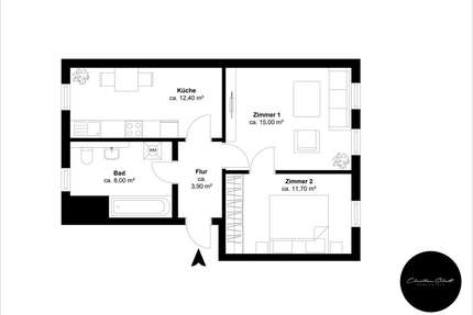 Wohnung zum Mieten in Leipzig Holzhausen 475,00 € 52 m² - Leipzig / Holzhausen