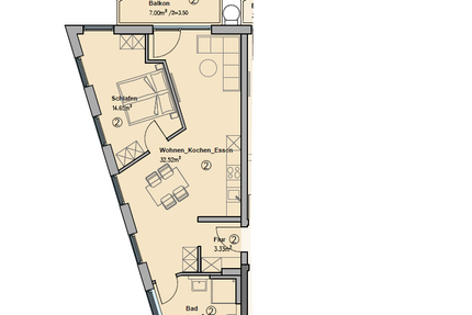 Wohnung zum Mieten in Augsburg 1.260,00 € 63 m²