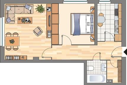 Gemütliche 2-Zimmer-Etagenwohnung in Flensburg – 49,5 m² mit neuem Bad