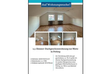 2,5-Zimmer-Dachgeschosswohnung in Peiting zu vermieten