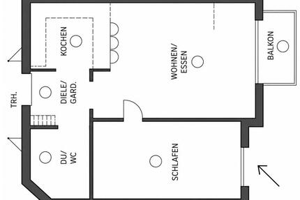 Gepflegte 2-Zimmer-Wohnung in 72631 Aichtal