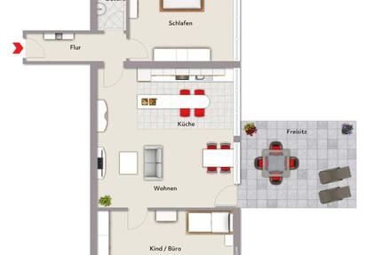 Sanierte 3-Zimmer-Wohnung im Souterrain am Lemgoer Stadtwall