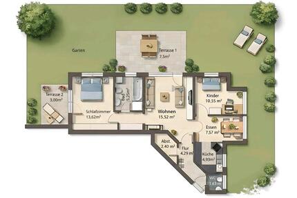 Idyllische 3,5-Zi Wohnung mit großem Gartenanteil - Konstanz Konstanz-Fürstenberg