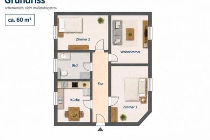 KapitalanlageEigennutzung: 3-Zi.-EG-Wohnung in Bremen-Walle 60m²