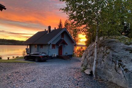 Ferienhaus am See Saxen Schweden Kanu Boot Sauna Kamin Fahrräder - Heidesee
