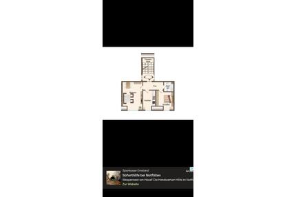 2 Zimmer Küche Bad - 600,00&nbsp;EUR Kaltmiete, ca.&nbsp; 57,00&nbsp;m&sup2; in Hasbergen (PLZ: 49205)
