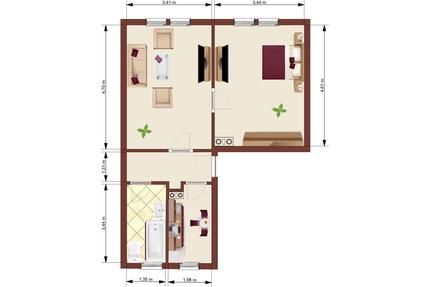 2-Raum-Wohnung in Löbau Süd - 278,00&nbsp;EUR Kaltmiete, ca.&nbsp; 46,40&nbsp;m&sup2; in Löbau (PLZ: 02708)